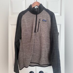 Patagonia Men's Two-Tone Gray Zip-Up Sweater